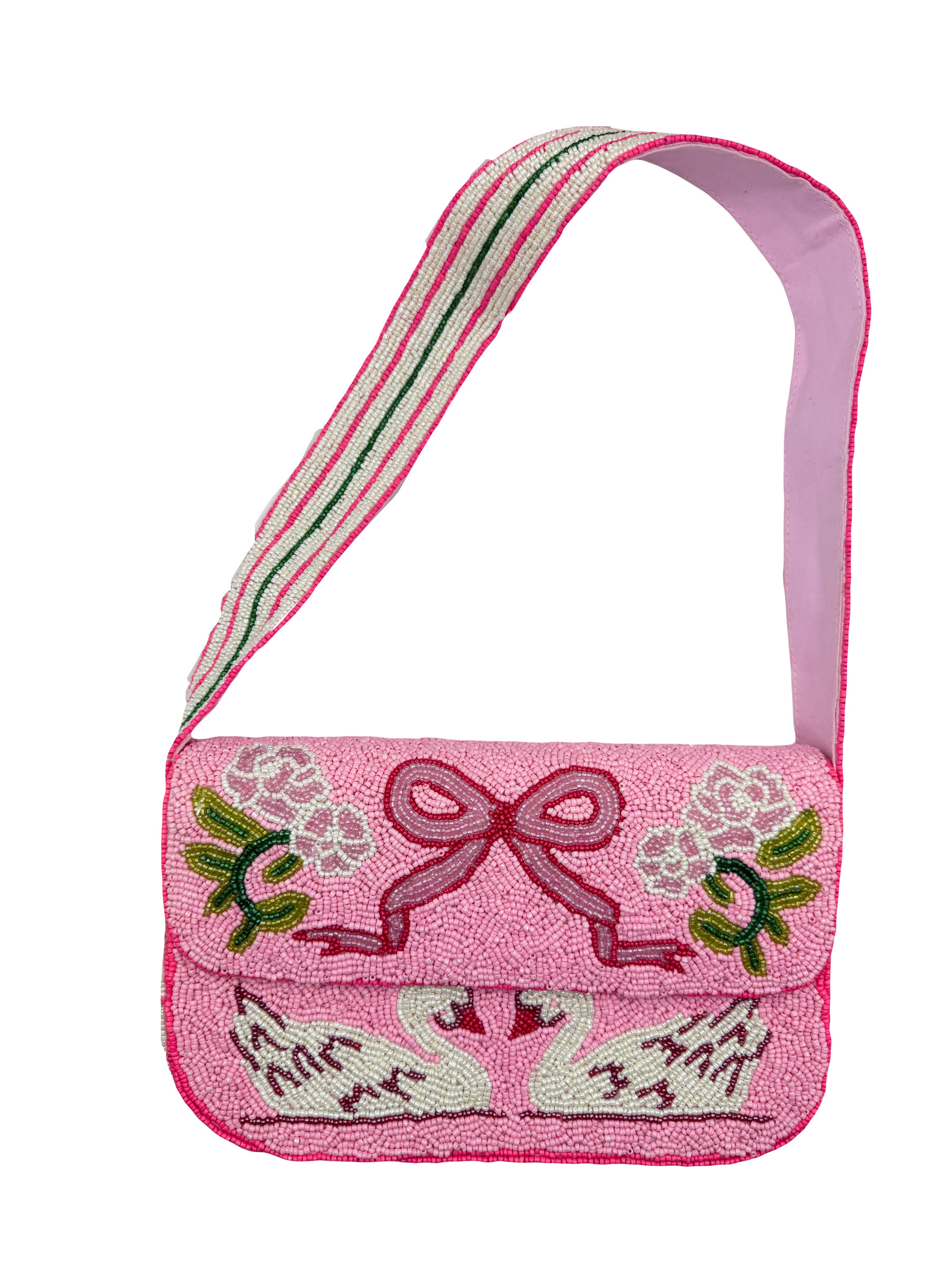 Sac perlé Cygne