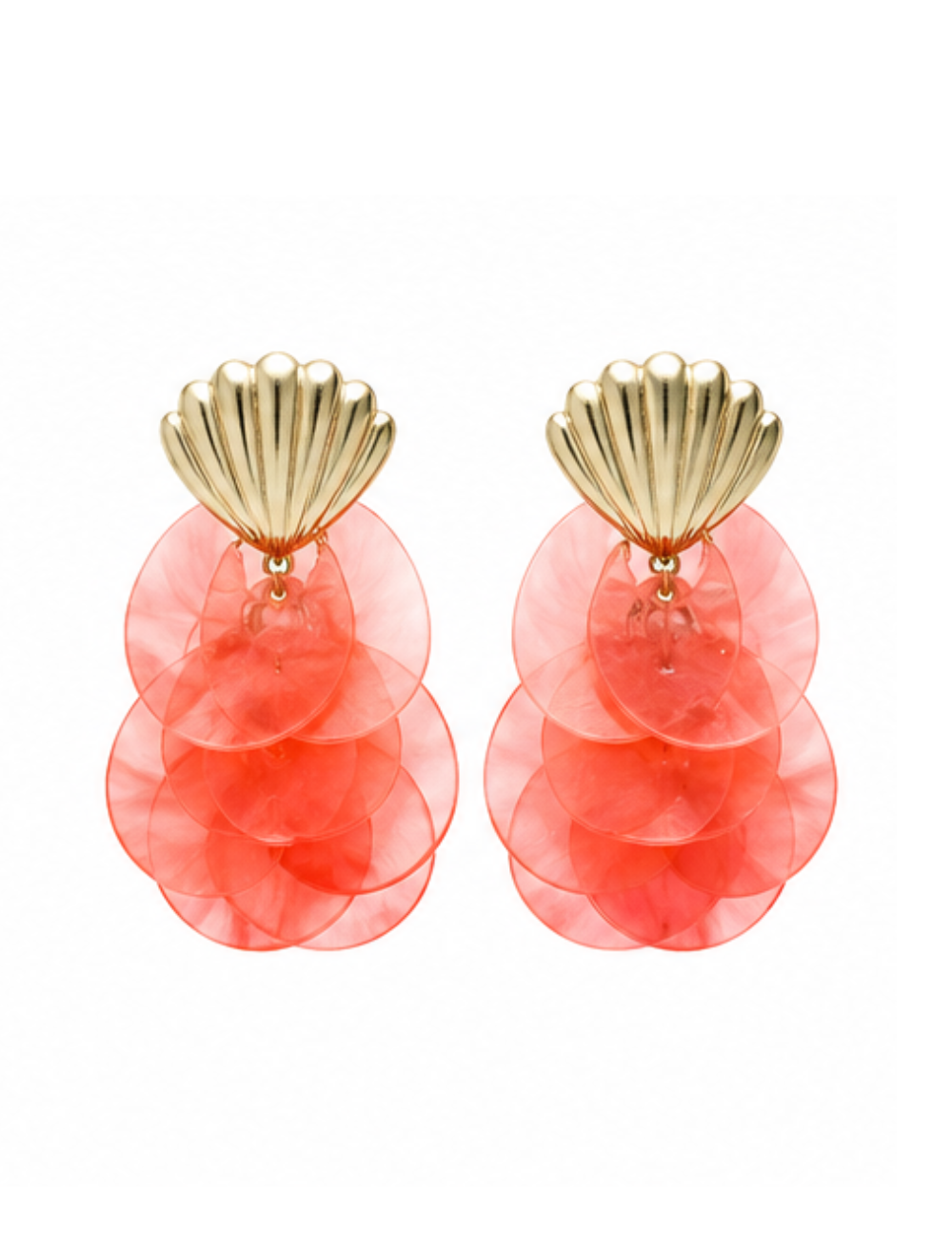 Boucles Corallia - cascade corail XL