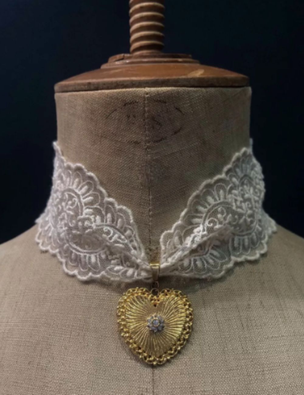 Collier Rosaline - Choker Dentelle