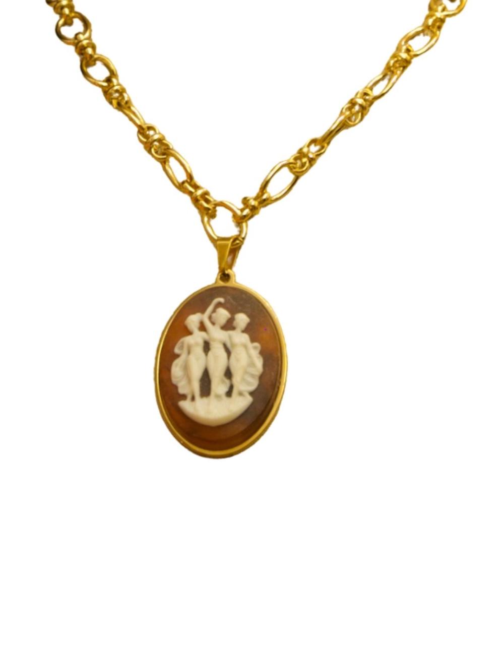 Collier Trois Grâces - Marron