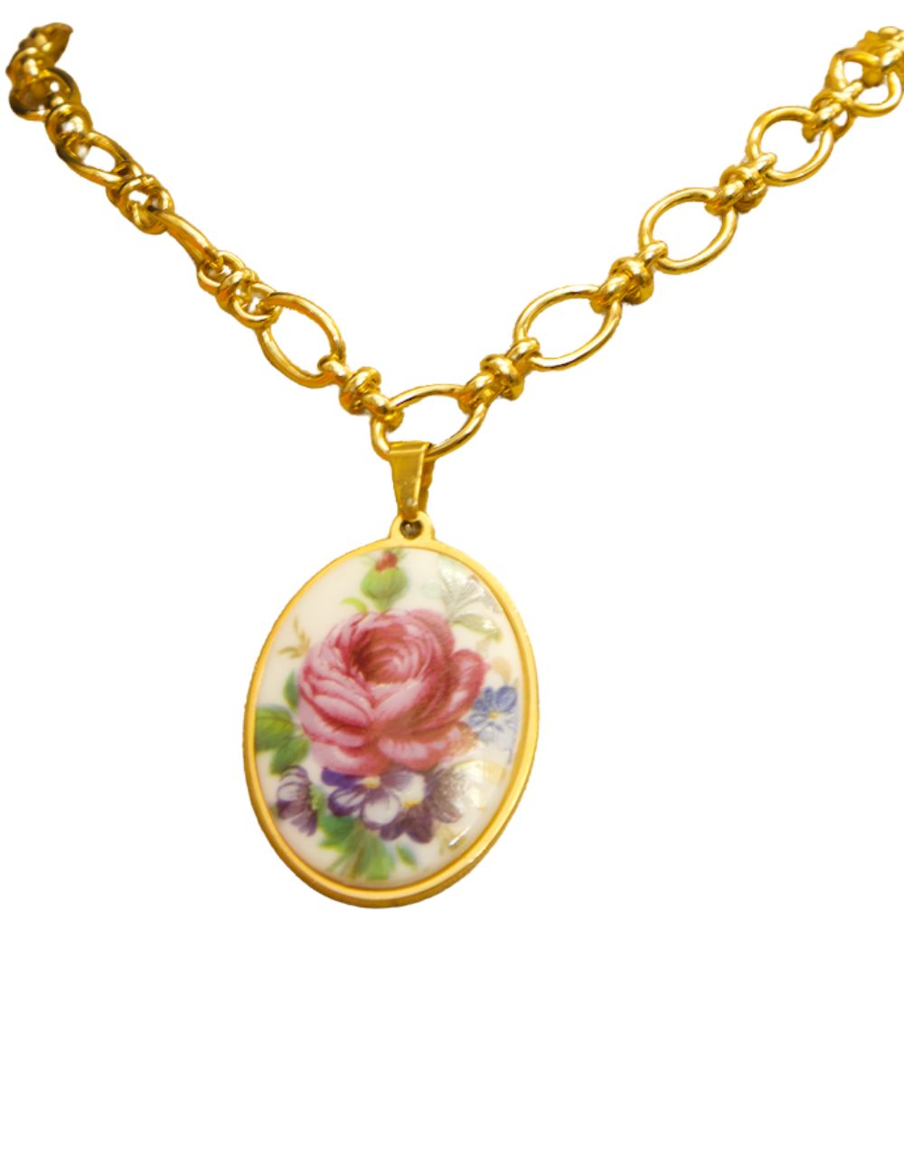 Collier Cabochon floral - 5 Modèles
