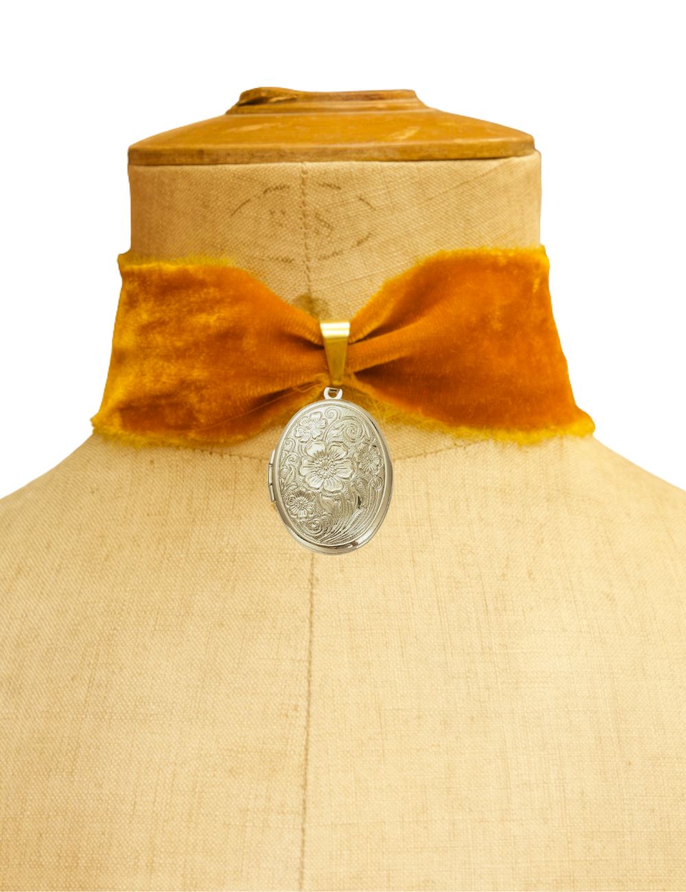 Choker Velours de soie - Locket