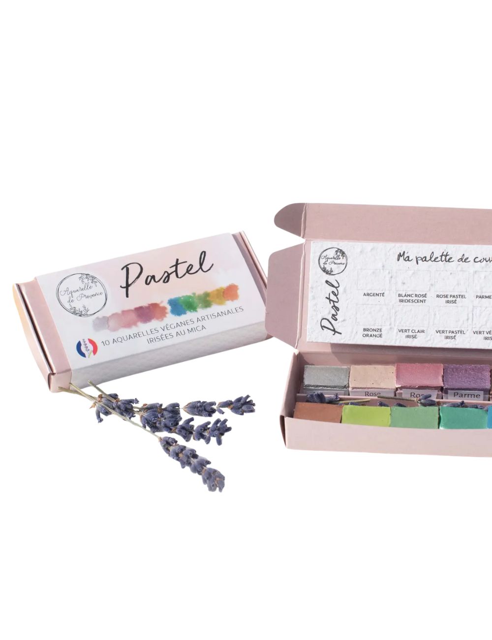 Aquarelle irisée "Pastel"