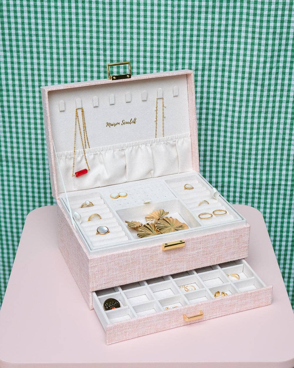 Boîte à bijoux Toile - 3 couleurs