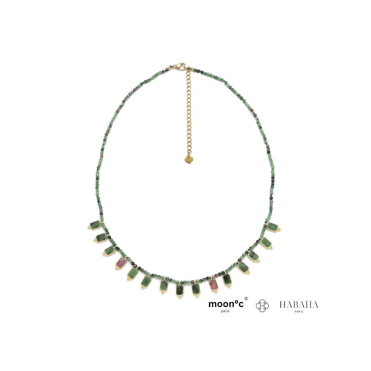 Collier Zélia rubis zoïsite