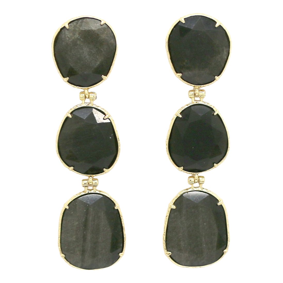 Boucles Serafina - Obsidienne dorée