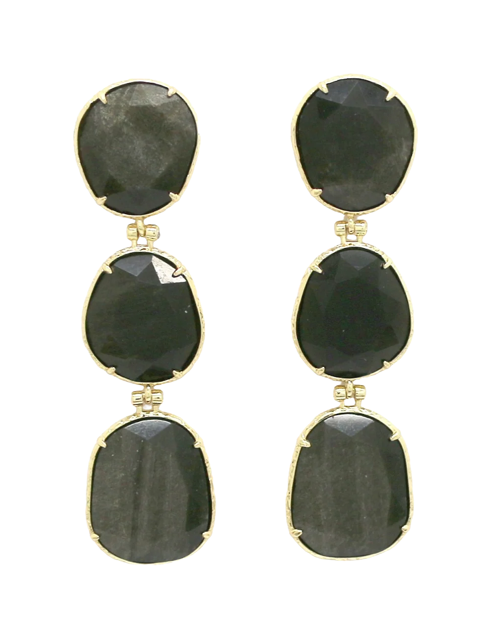 Boucles Serafina - Obsidienne dorée