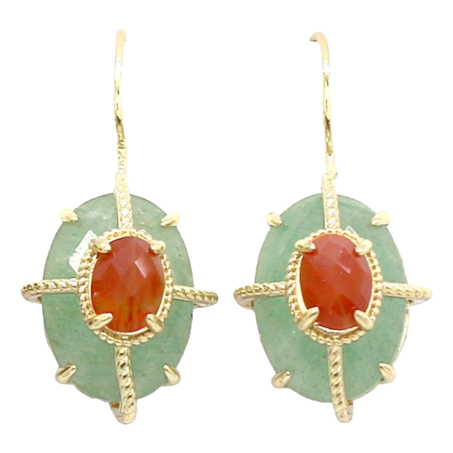 Boucles Vittoria - Quartz fraise vert