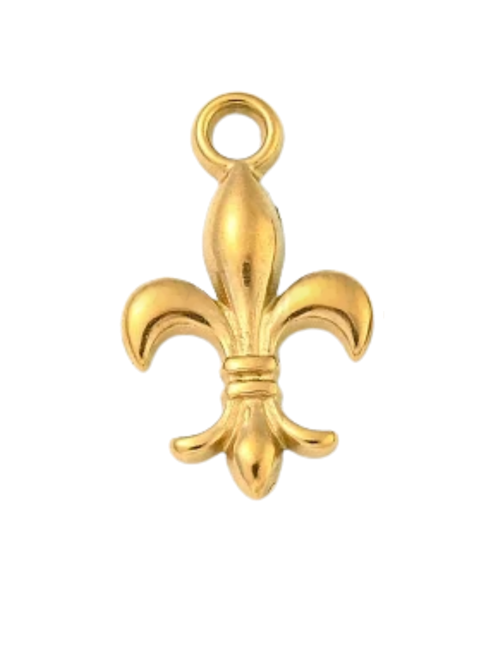 Charm Fleur de Lys – fleur de lys dorée en acier inoxydable