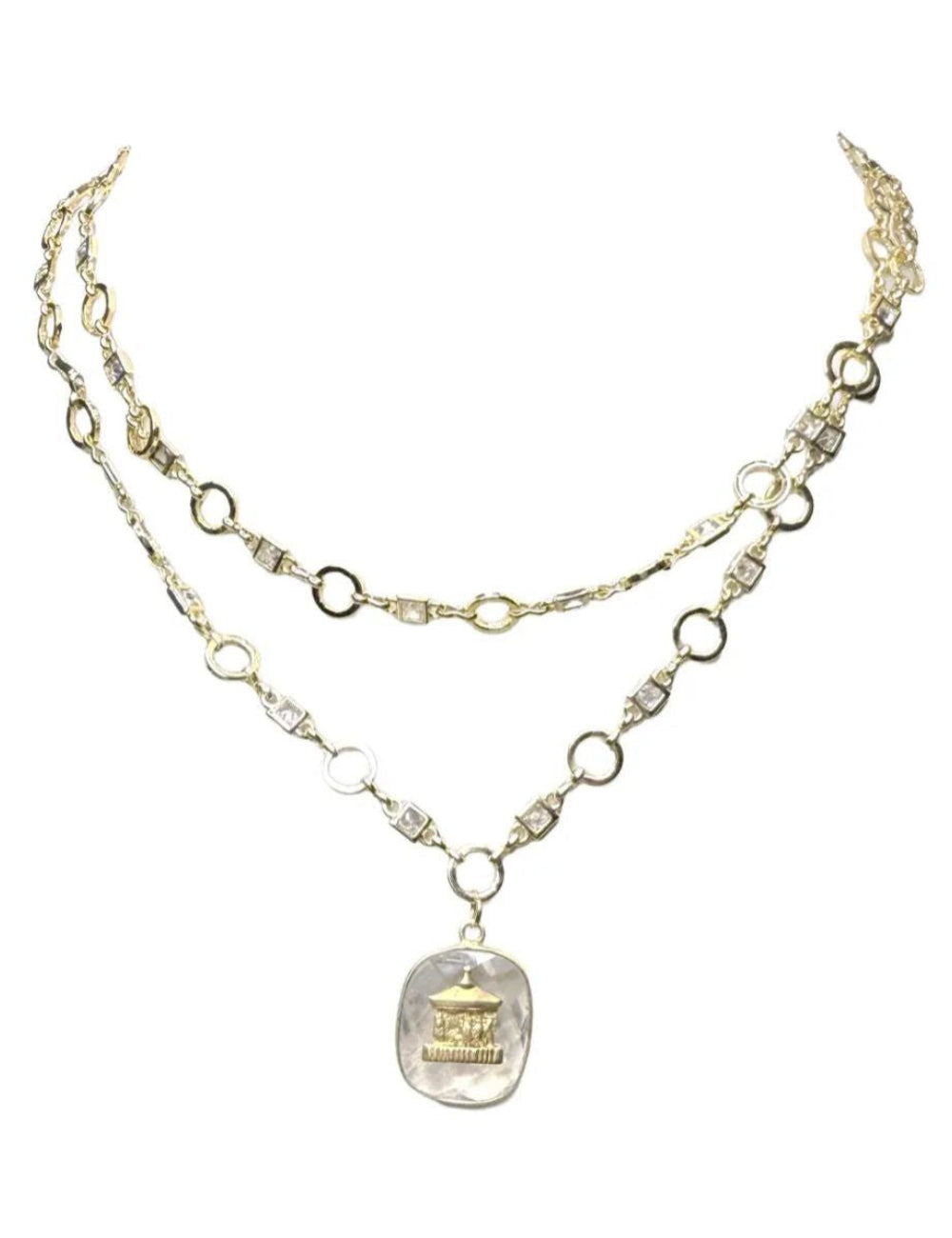 Collier double/long Manège
