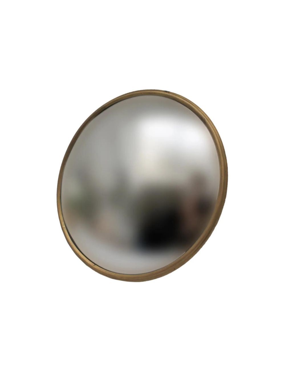 Miroir rond convexe oeil de sorcière noir et doré 29,5 cm