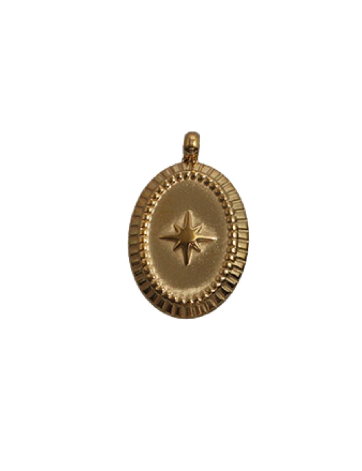 Charm Medaille Ovale Etoile