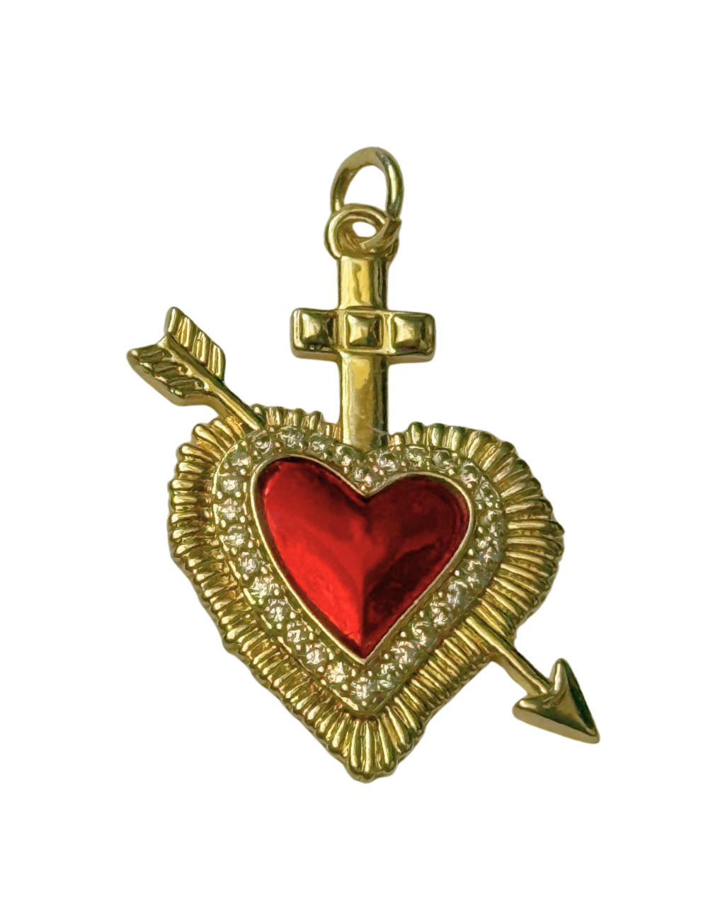 Charm Coeur Sacré rouge - 6 modèles