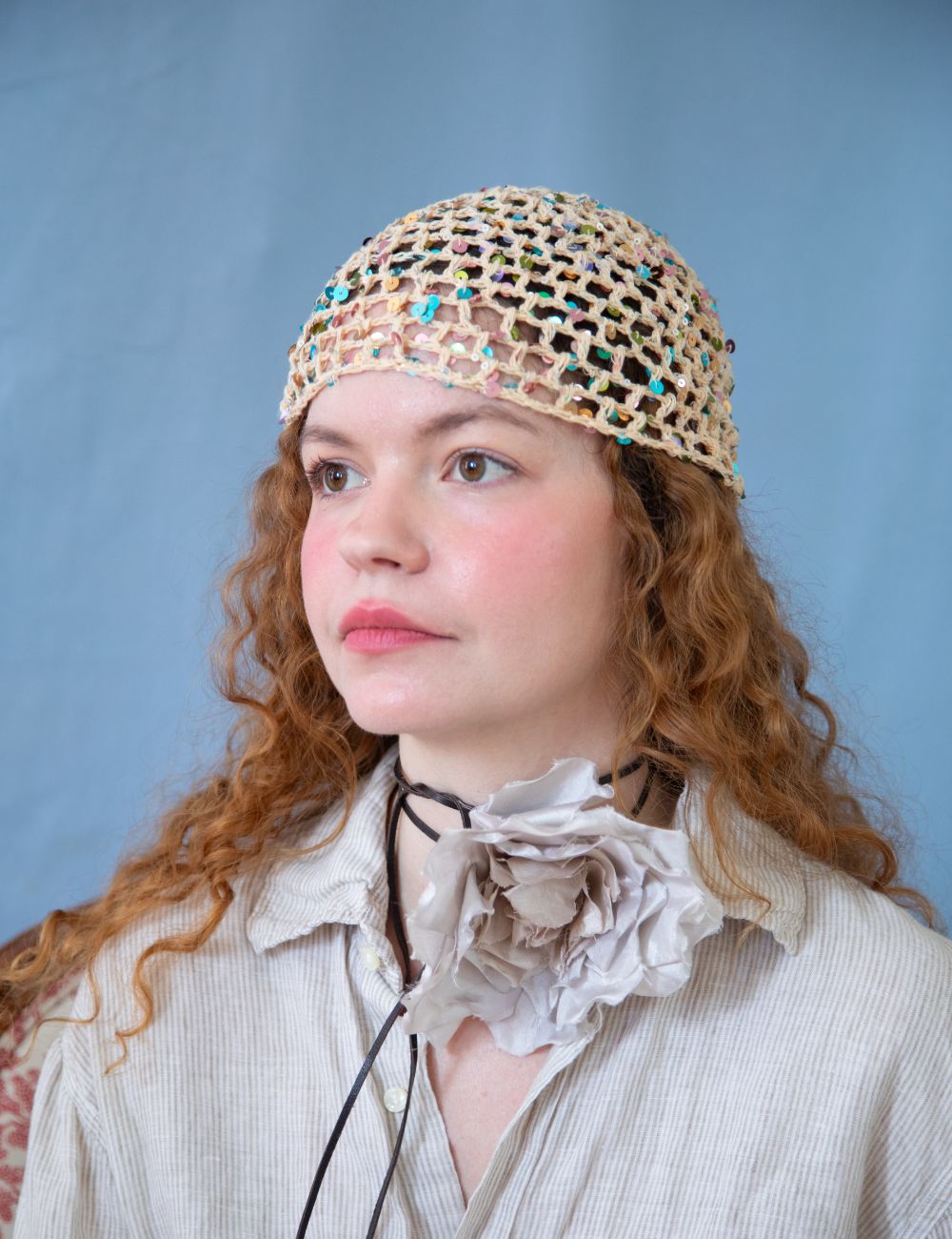 Bonnet en sequins