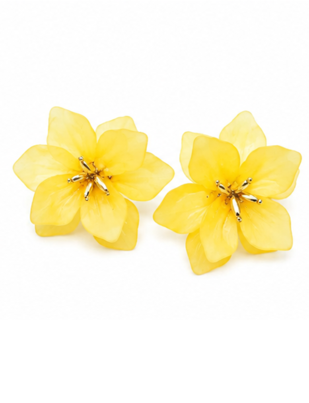 Boucles Solena - fleur jaune soleil XL