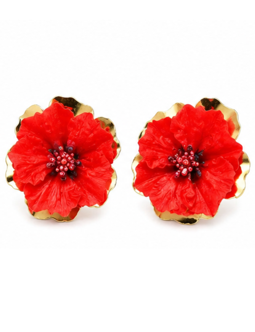 Boucles Pavot - coquelicot rouge XL