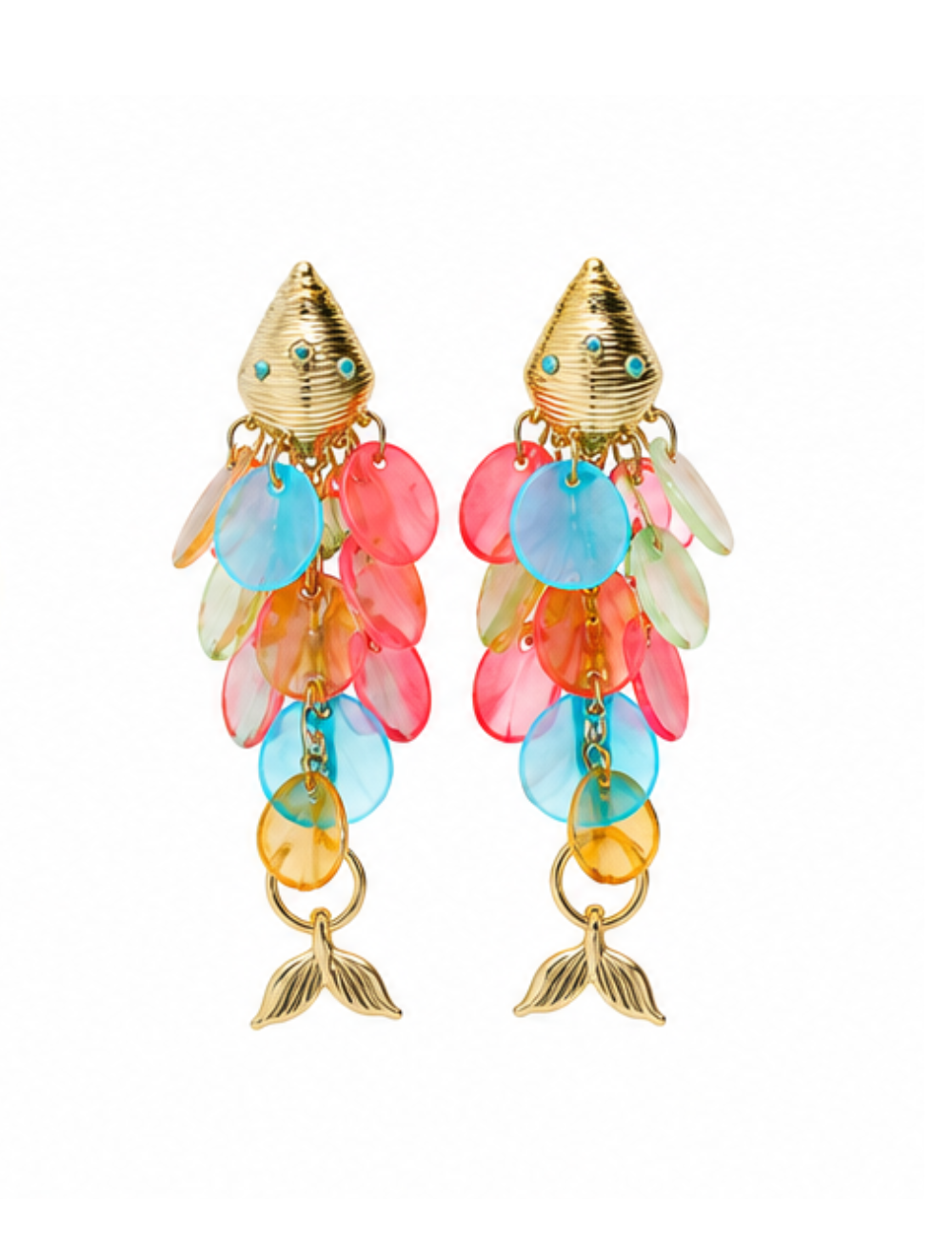 Boucles Arlequina - poisson doré multicolore XL