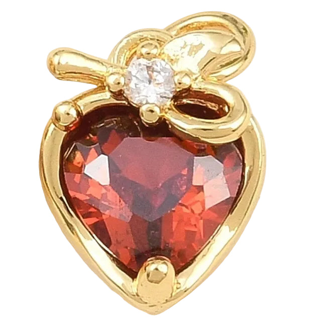 Charm Cœur Grenat