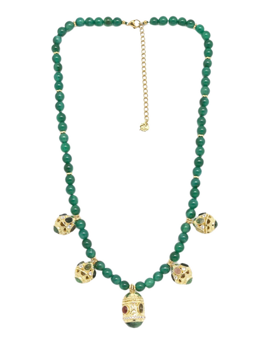 Collier Anastasia - Agate Verte