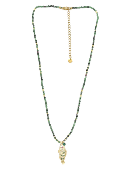 Collier Fish - Lileos Turquoise africaine