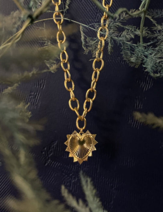 Collier Corazon - Plaqué or