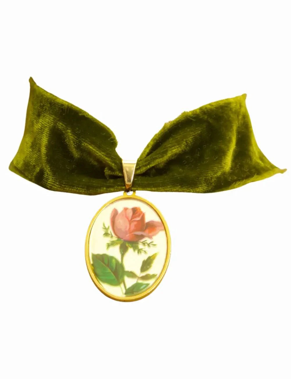 Choker Velours de soie - Cabochon - 4 Modèles