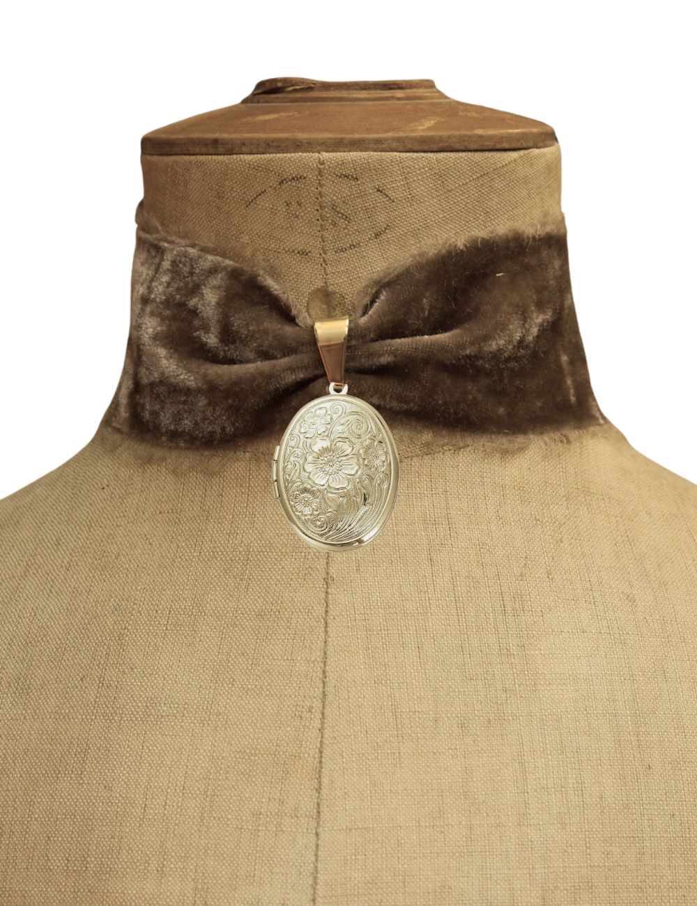 Choker Velours de soie - Locket