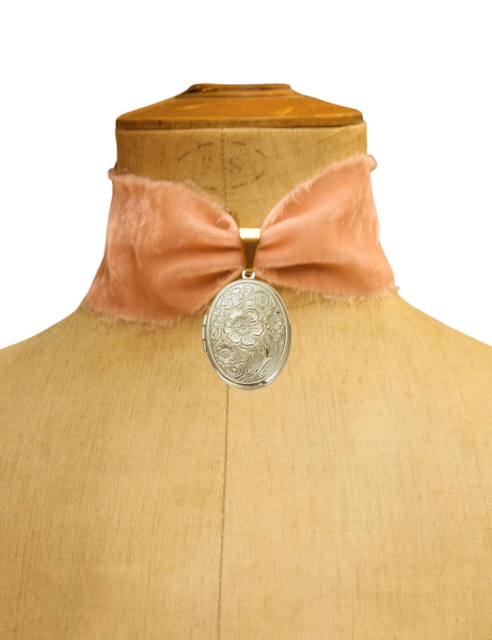 Choker Velours de soie - Locket