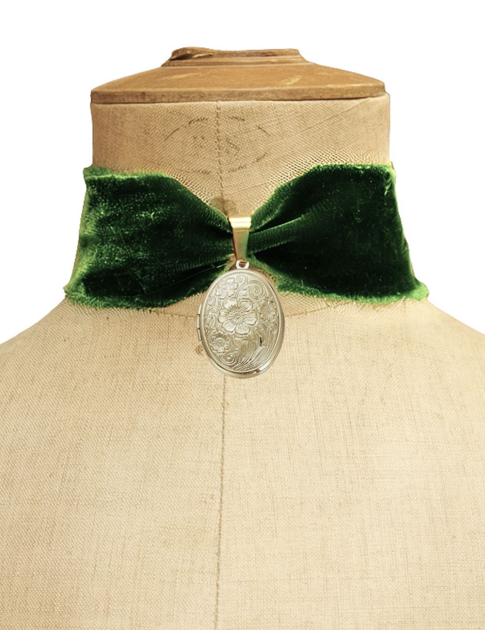 Choker Velours de soie - Locket