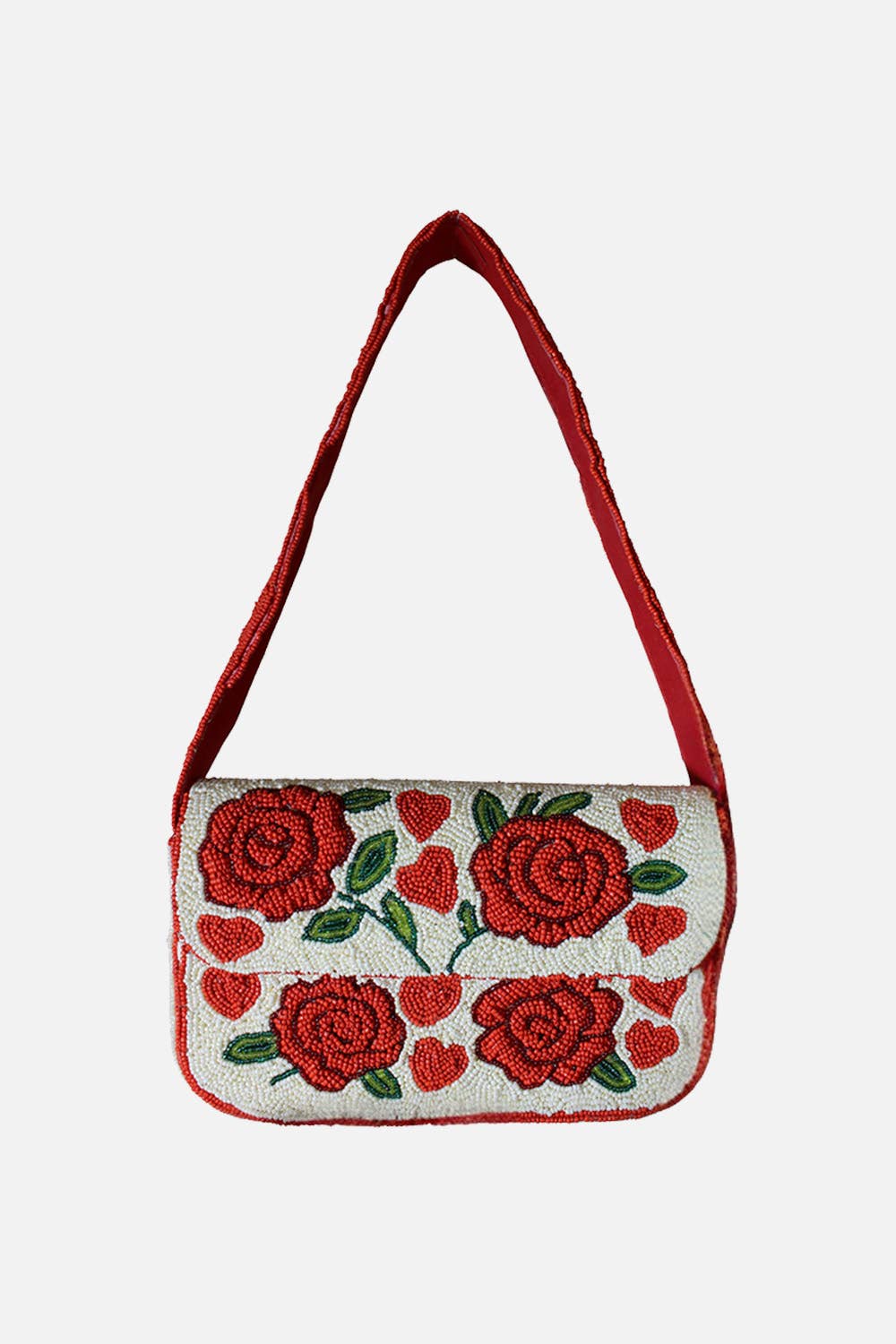 Sac perlé Roses & Cœurs