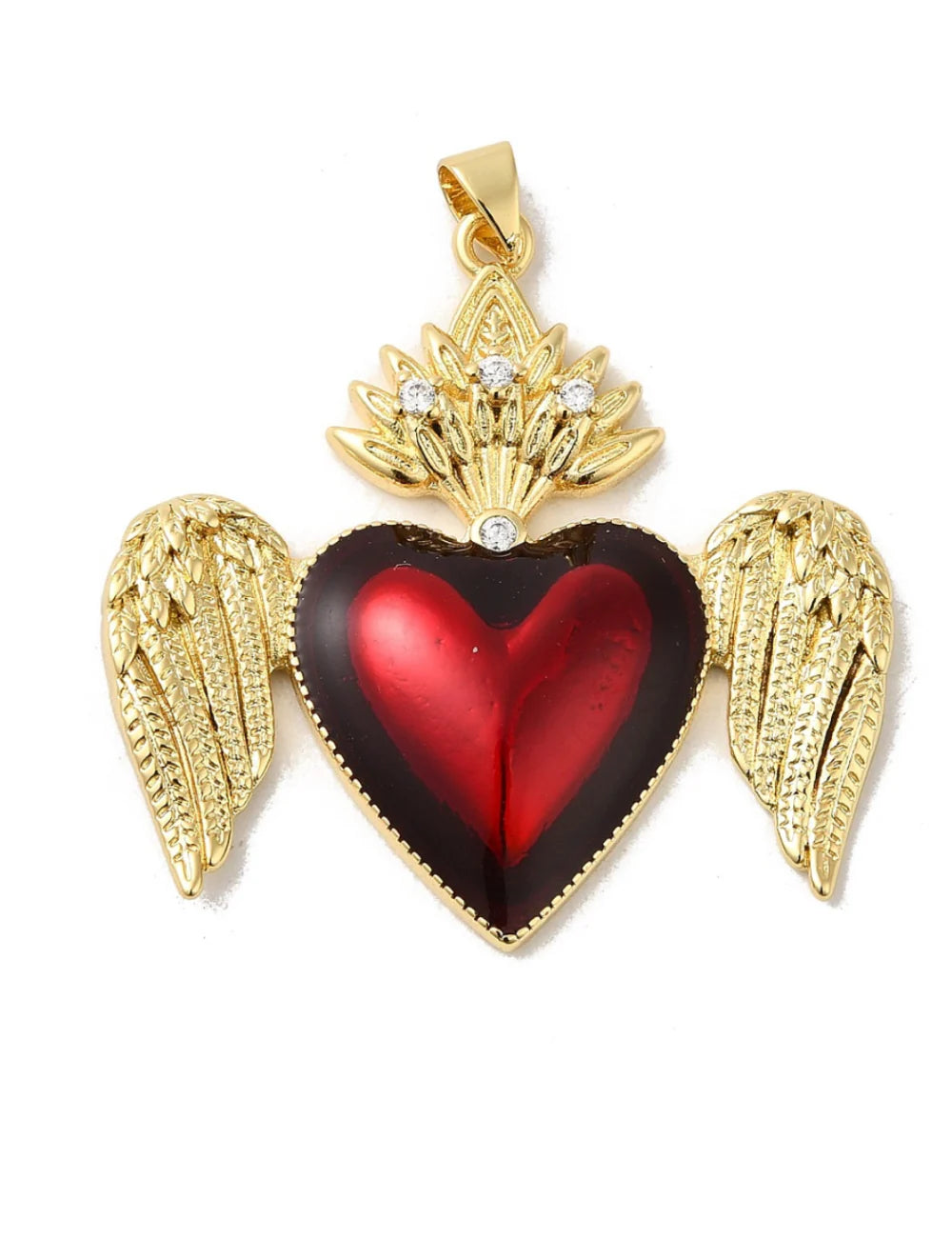 Charm Coeur Sacré rouge - 6 modèles