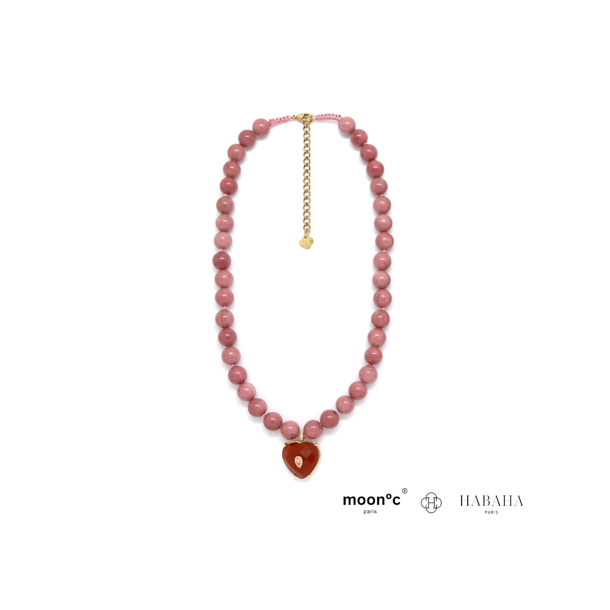 Collier Aura rhodonite