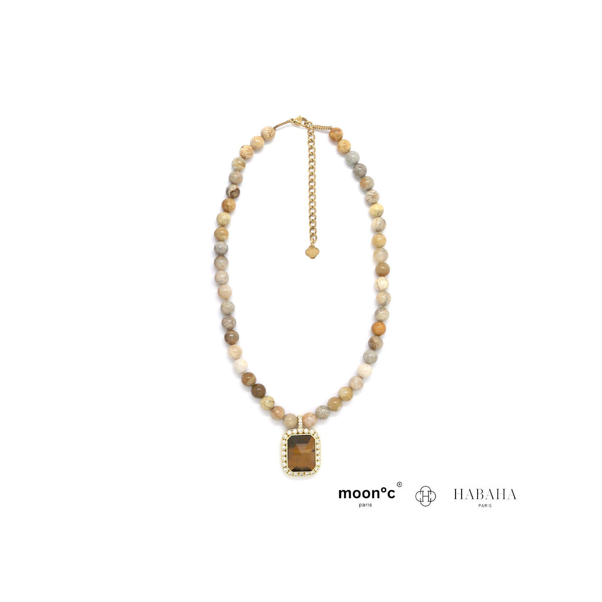 Collier Thral jaspe crazy lace