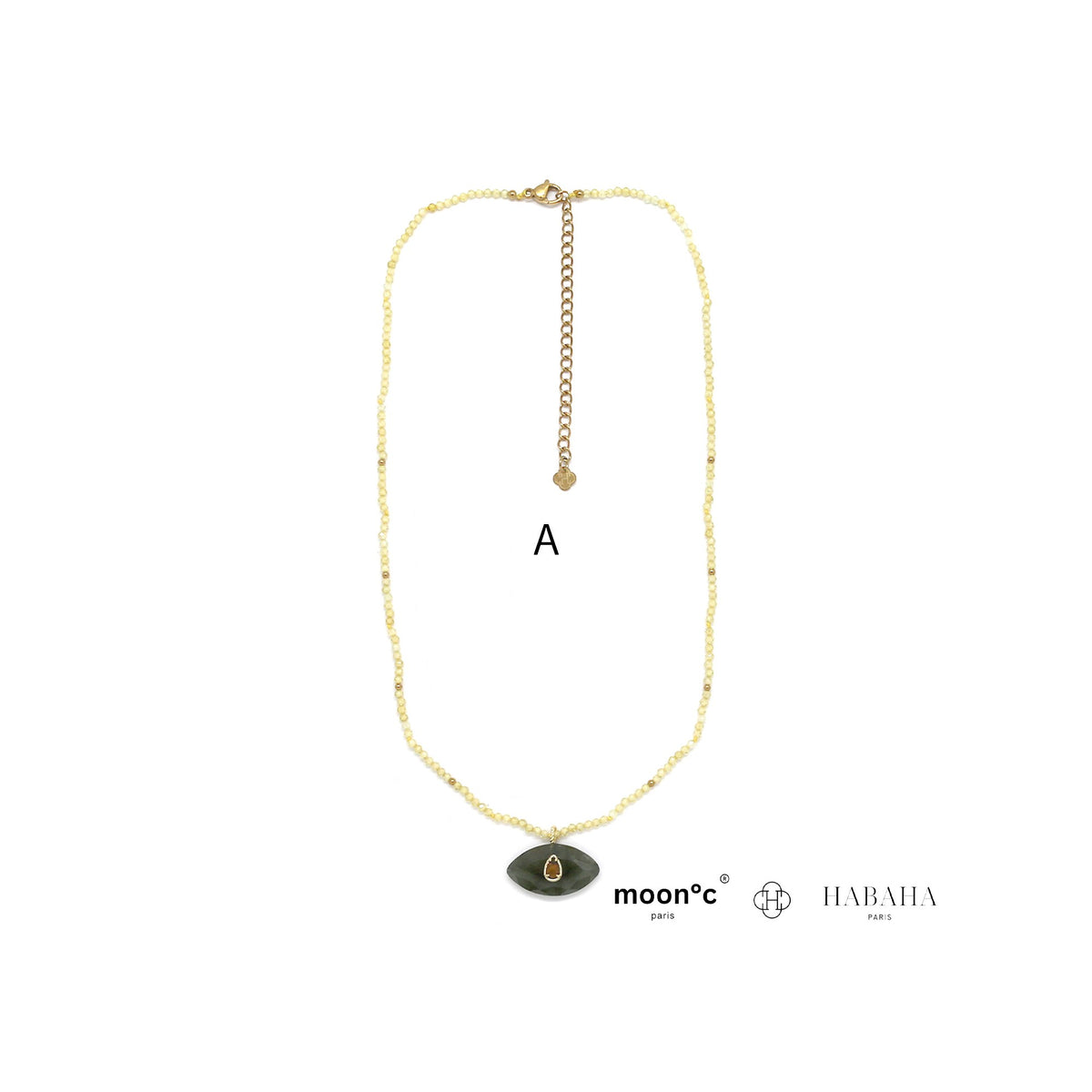 Collier Iris zircon et labradorite