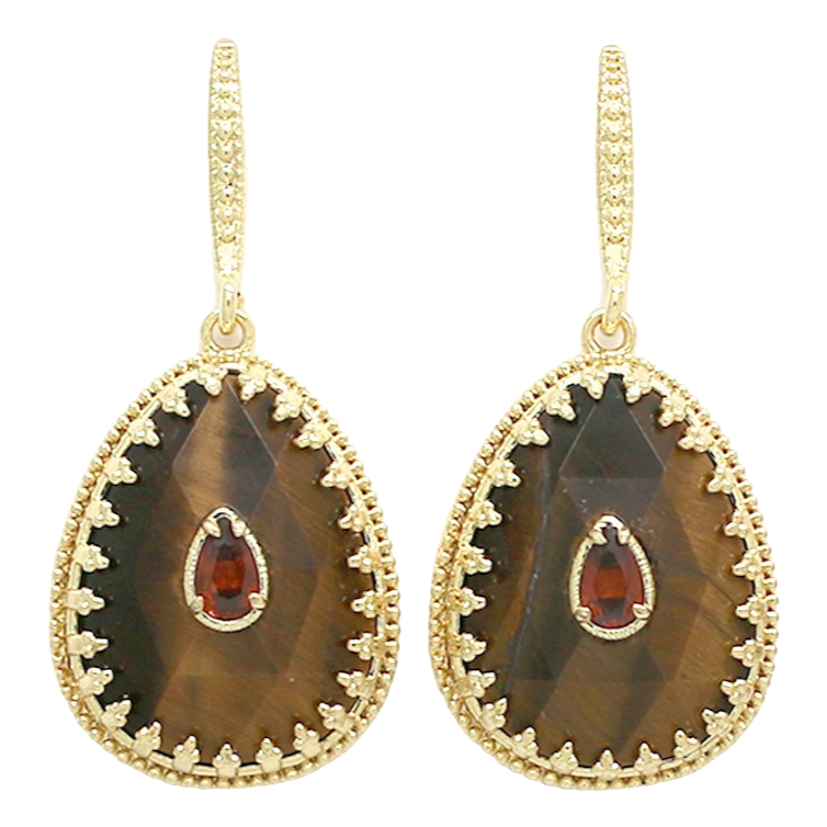 Boucles Bettina - Œil de tigre