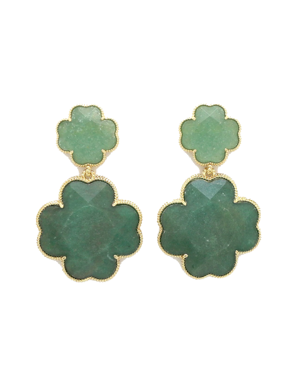 Boucles Clorinda - Quartz fraise vert