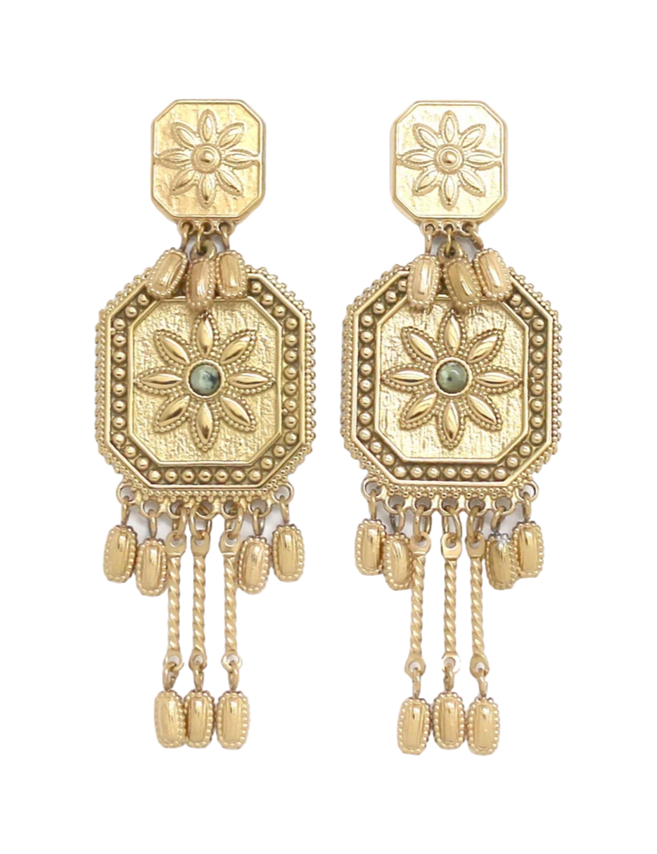 Boucles Fioralba - Turquoise africaine