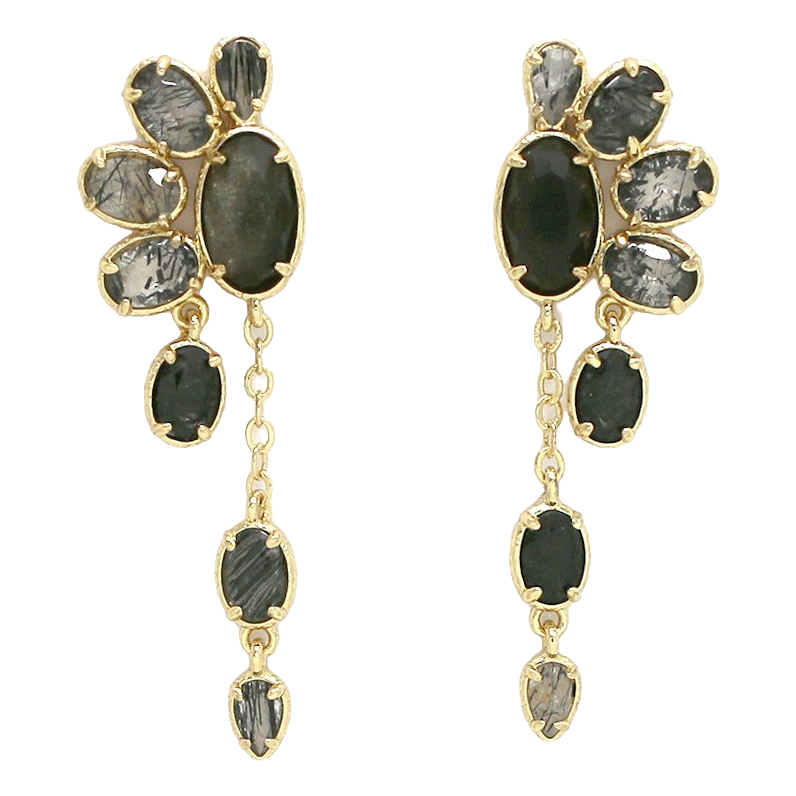 Boucles Flavia - Quartz tourmaline