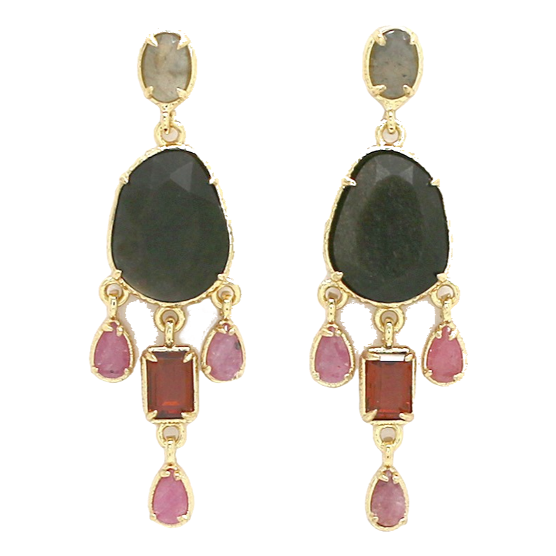 Boucles Livia - Obsidienne dorée