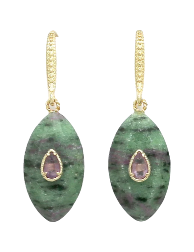 Boucles Lucetta - Rubis zoïsite