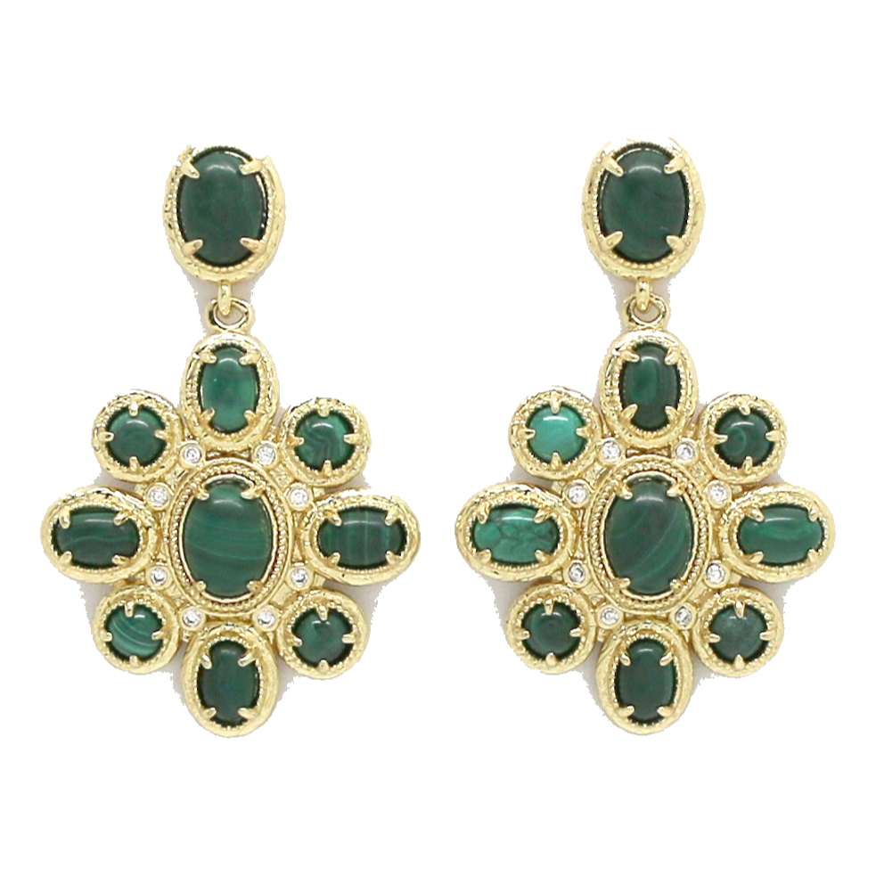 Boucles Rosaria - Malachite