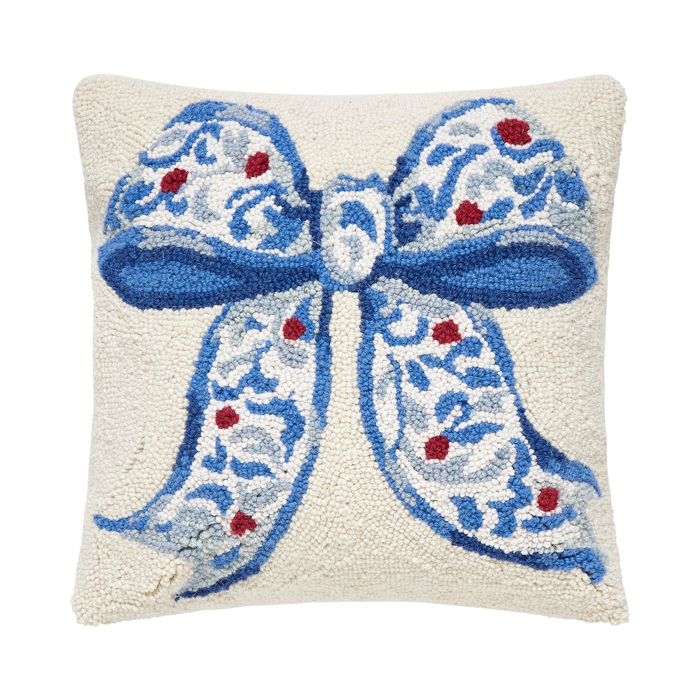 Coussin Noeud Bleu
